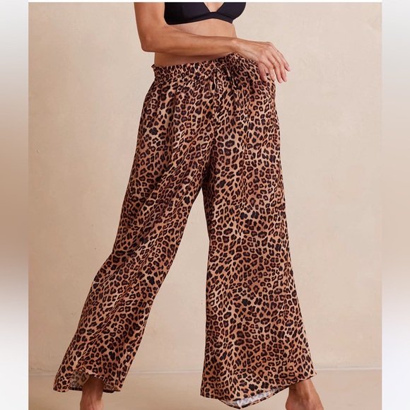 Summersalt Leopard Palazzo Pant with Ties - Picture 4 of 10